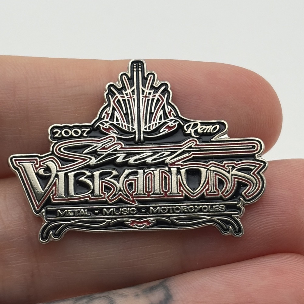 2007 Street Vibrations Reno Nevada Metal Music Motorcycles Lapel Hat‎ Pin